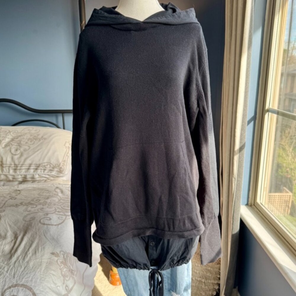 Helmut Lang Black Hooded Sweater